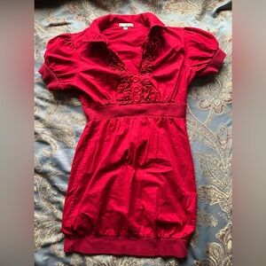 Be Bop size medium tuxedo dress in red.